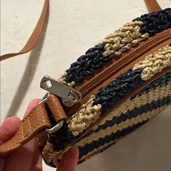 Rattan looking round Crossbody new without tags - Picture 6 of 7